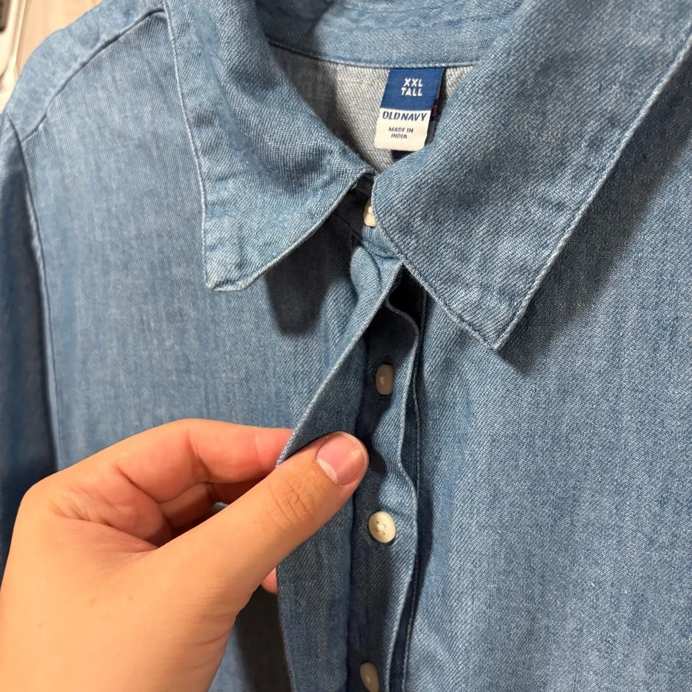 Old Navy XXL Tall Lightweight Denim Swing Dress - Picture 2 of 3